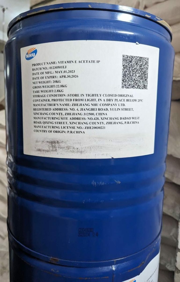 Vitamin E Acetate 98% Oil